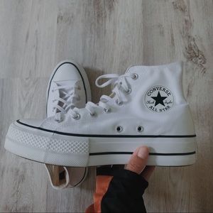 White Platform Converse